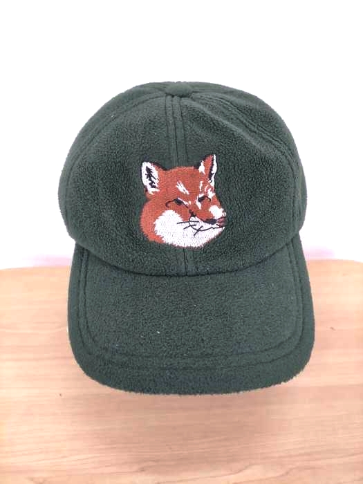 maison kitsune（メゾンキツネ） キツネ刺繍 フリースキャップ メンズ 帽子