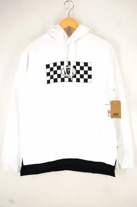 VANS （バンズ ） チェッカーロゴプリントプルオーバーパーカー メンズ トップス