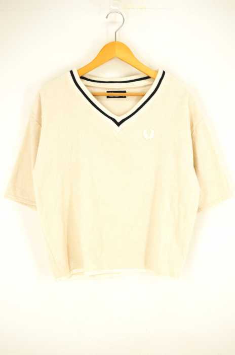 FRED PERRY （フレッドペリー） vネックワンポイント刺繍半袖カットソー レディース トップス