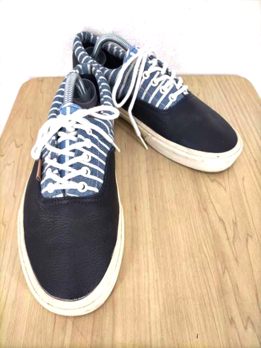 VANS（バンズ） カルフォルニア レザー切替 ボーダー スニーカー メンズ シューズ