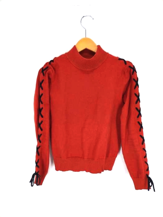 AMERI(アメリ) LACE UP SLEEVE KNIT レディース トップス