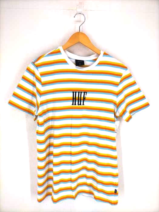 HUF（ハフ） ロゴ刺繍ボーダーTシャツ メンズ トップス