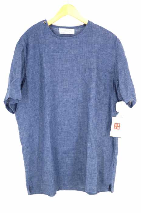 UNITED ARROWS green label relaxing （ユナイテッドアローズグリーンレーベルリラクシング） ショルダーボタンリネンポケットT メンズ トップス