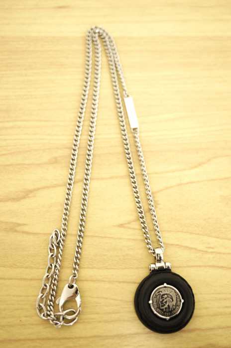 DIESEL （ディーゼル） レザーチェーンネックレス メンズ アクセサリー