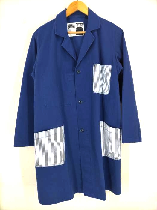 NORMAN(ノルマン) STRIPE POCKET SHOP COAT メンズ アウター