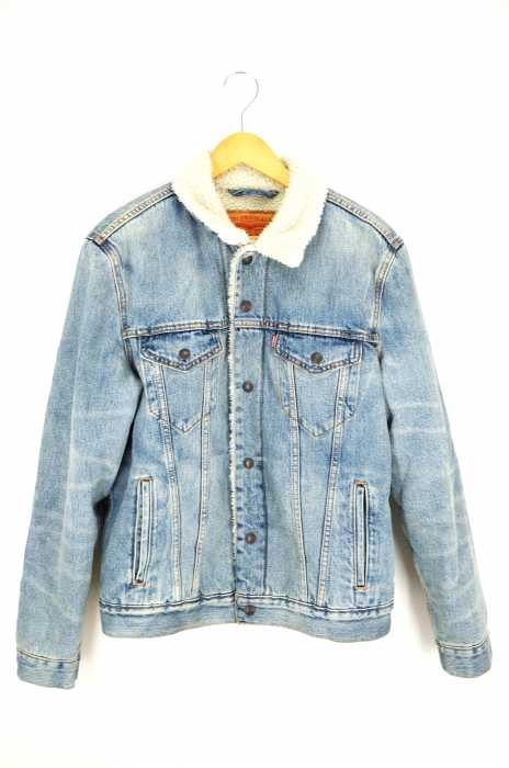 Levi's (リーバイス) デニム シェルパ ボアジャケット 3rd トラッカージャケット Gジャン メンズ アウター