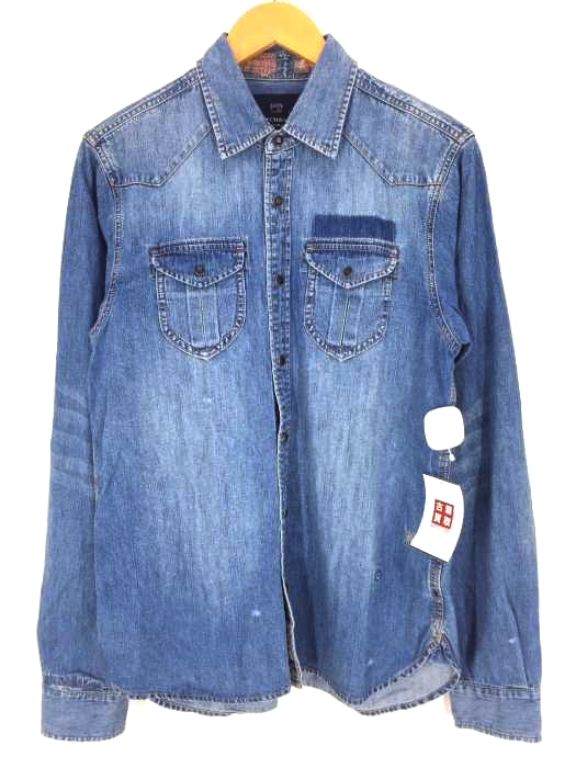 SCOTCH&SODA（スコッチアンドソーダ） リメイク加工スナップボタンデニムシャツ メンズ トップス
