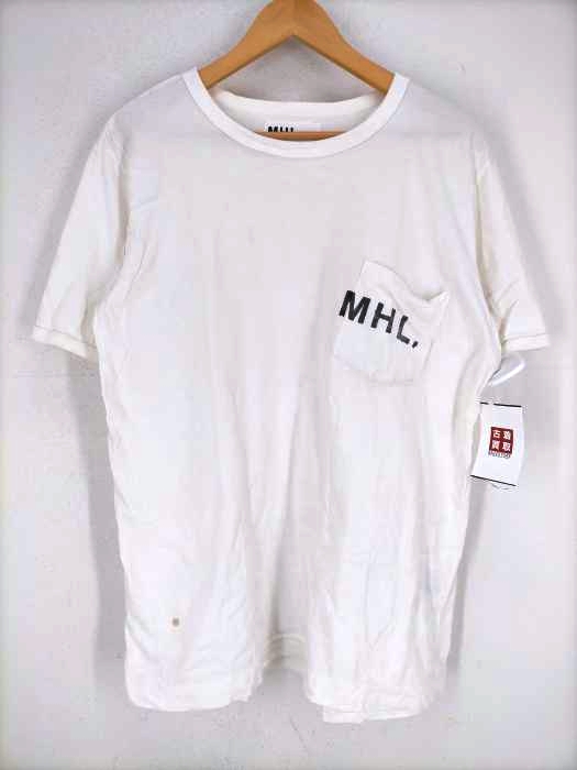 MHL.（エムエイチエル） ロゴプリントクルーネックTシャツ メンズ トップス