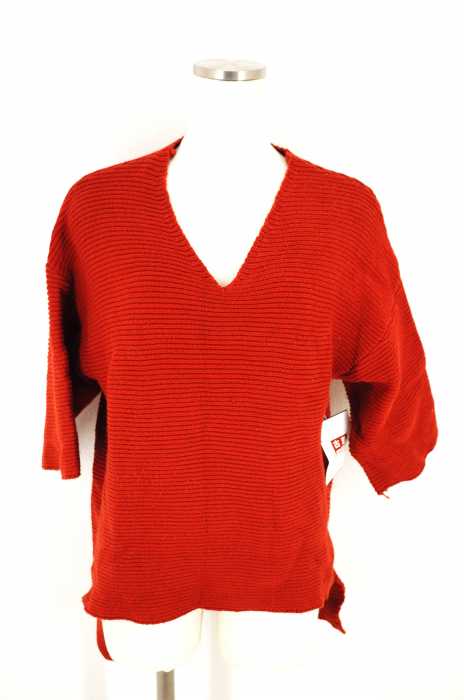 moussy (マウジー) loose short long sleeve deep v sweater Vネックセーター レディース トップス