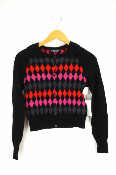 Paul Smith BLACK LABEL （ポールスミスブラックレーベル） 丸襟アーガイル柄カーディガン レディース トップス