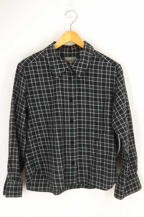MARGARET HOWELL （マーガレットハウエル） TARTAN COTTON CASHMERE コットンカシミヤレギュラーカラーシャツ レディース トップス