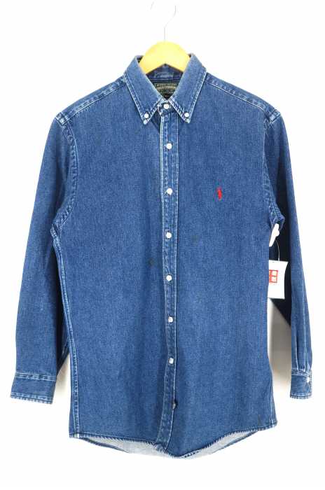 POLO COUNTRY RALPH LAUREN(ポロカントリーラルフローレン) 90s ワンポイント刺繍 ボタンダウンデニムシャツ メンズ トップス