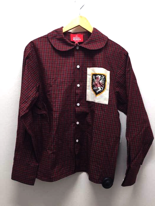 Vivienne Westwood RED LABEL（ヴィヴィアンウエストウッドレッドレーベル） ポケットデザインプリント刺繍タータンチェックシャツ レディース トップス