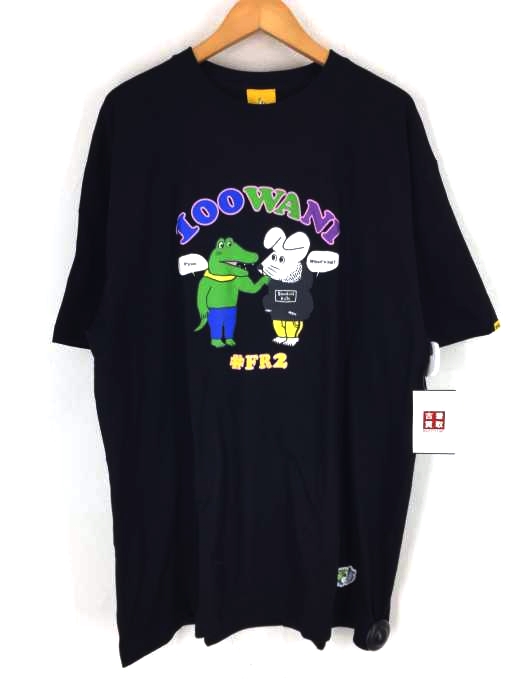FR2（エフアールツー） 100日後に死ぬワニ追悼企画 キャラクタープリントTシャツ メンズ トップス