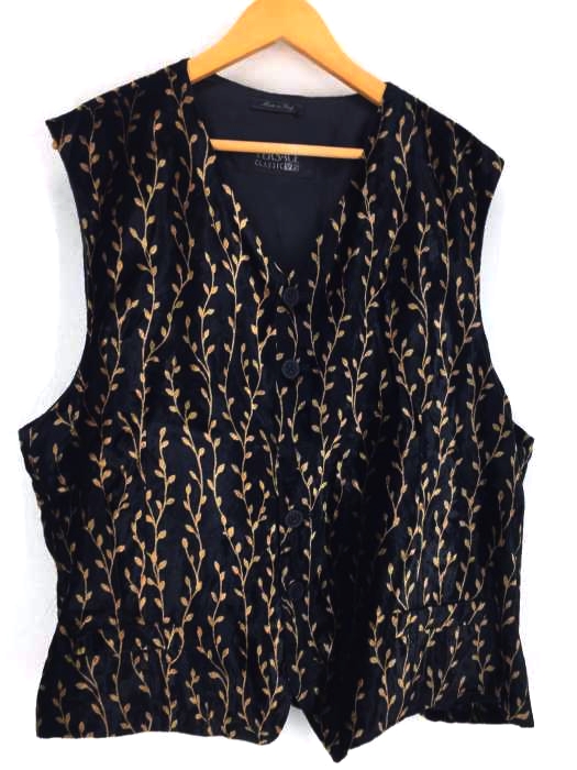 VERSACE（ヴェルサーチ） ベロア総柄ベスト メンズ トップス