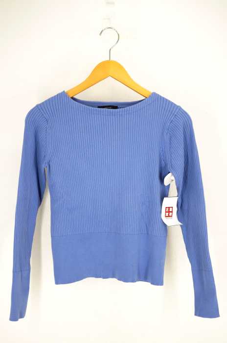 UNITED ARROWS green label relaxing （ユナイテッドアローズグリーンレーベルリラクシング） 手洗い可能 コットン/ST リブ ボートネック ニット レディース トップス