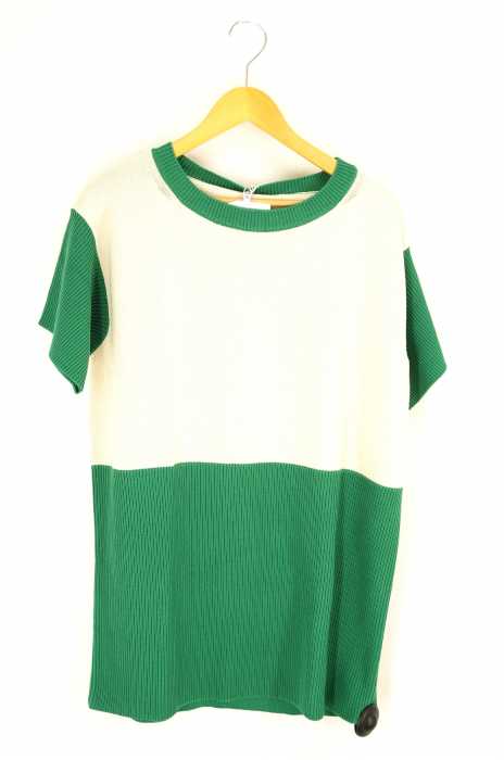 MM6 Maison Margiela （エムエムシックス メゾンマルジェラ） カラーブロック半袖ニットワンピース レディース ワンピース