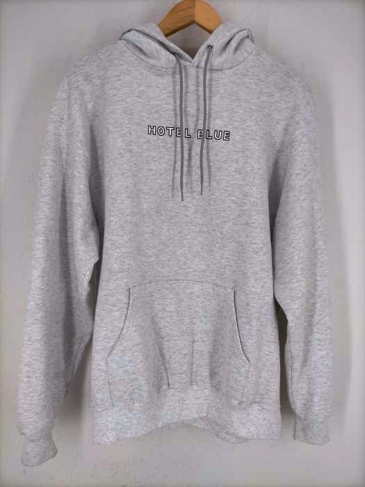 HOTEL BLUE（ホテルブルー） HAMPION HOODIE ロゴプリントプルオーバーパーカー メンズ トップス
