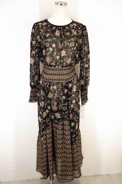 snidel （スナイデル） モダンフラワーデザインロングワンピース  