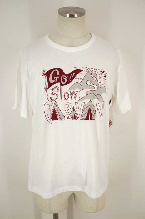 go slow caravan (ゴースローキャラバン) プリント半袖Tシャツ メンズ トップス