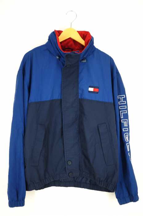 TOMMY HILFIGER （トミーヒルフィガー） セーリングジャケット バイカラー比翼ナイロンブルゾン メンズ アウター