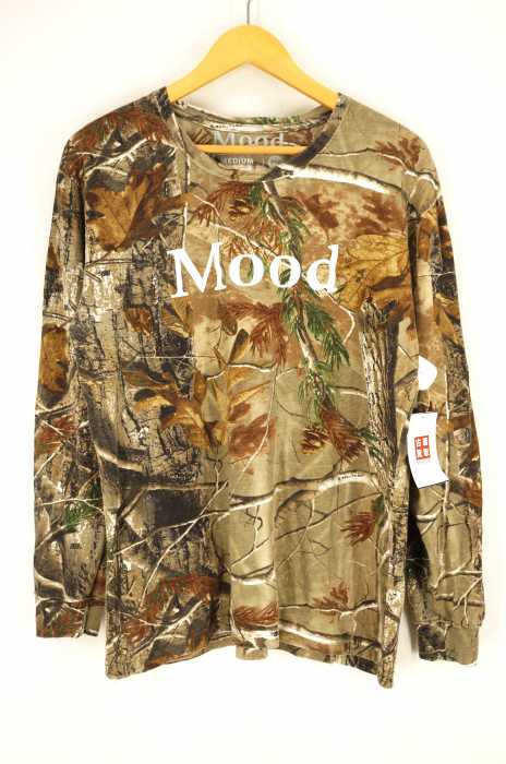 Mood NYC (ムードニューヨーク) 総柄ロゴプリント長袖Tシャツ メンズ トップス