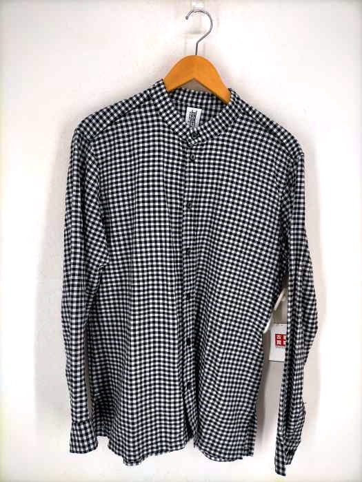 Haat ISSEY MIYAKE（ ハート イッセイミヤケ） ギンガムチェックバンドカラーシャツ メンズ トップス