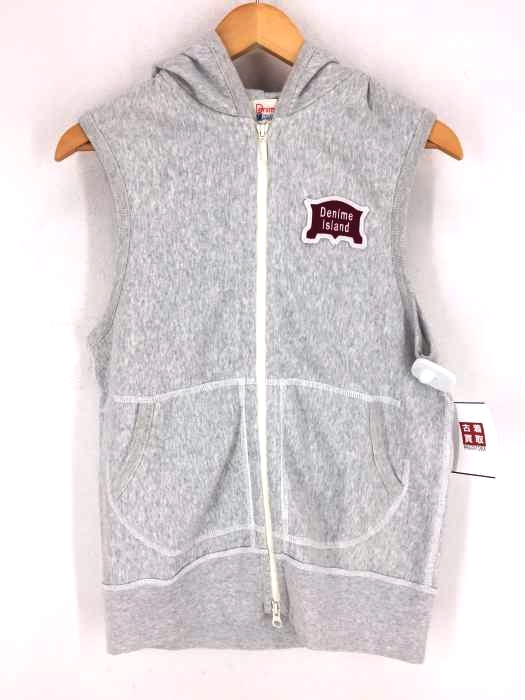 Denime（ドゥニーム） ワッペン刺繍ジップアップノースリーブパーカー メンズ トップス