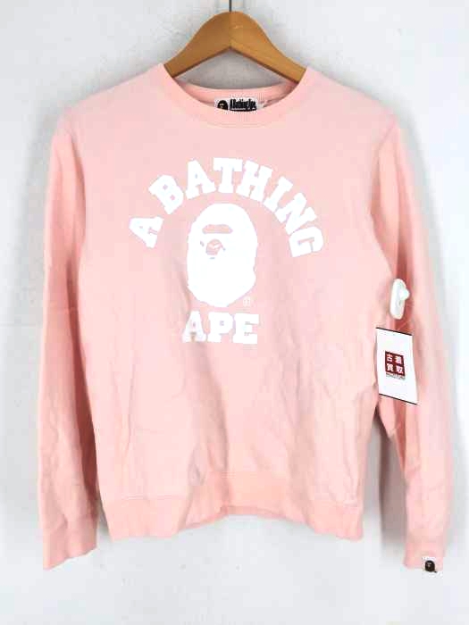A BATHING APE(アベイシングエイプ) カレッジロゴプリントスウェット レディース トップス