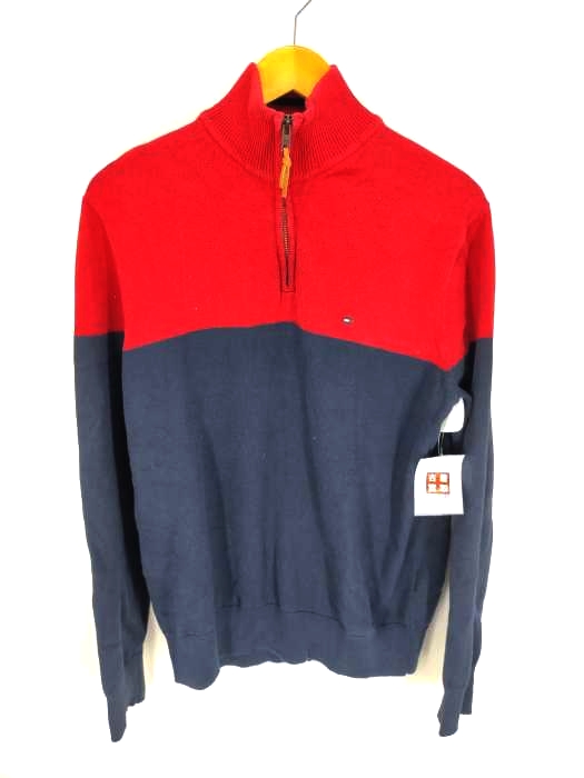 TOMMY HILFIGER（トミーヒルフィガー） バイカラー ハーフジップニットセーター メンズ トップス