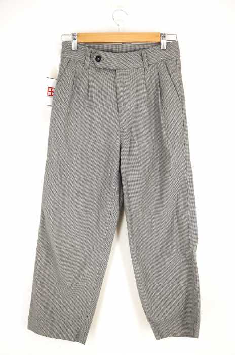 MHL. （エムエイチエル） WORKWEAR COTTON LINEN 千鳥柄リネン混トラウザー レディース パンツ