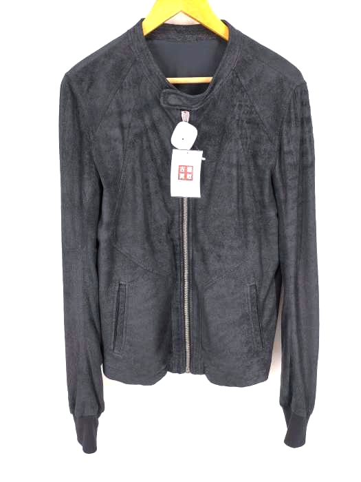 RICK OWENS（リックオウエンス） インターシャ スウェードラムレザージャケット メンズ アウター