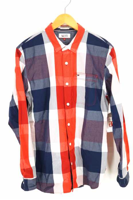 HILFIGER DENIM（ヒルフィガーデニム） トリコカラーブロックチェック長袖シャツ メンズ トップス
