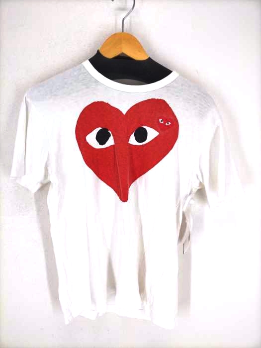 PLAY COMME des GARCONS（プレイコムデギャルソン） ロゴプリントクルーネックカットソー レディース トップス