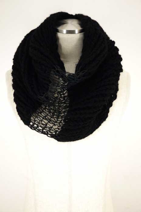 T.A.S (ティーエーエス) KNITTING LATHER SNOOD メンズ ファッション雑貨