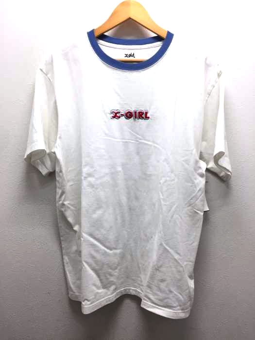 X-girl（エックスガール） ICE FIRE RINGER S/S TEE レディース トップス