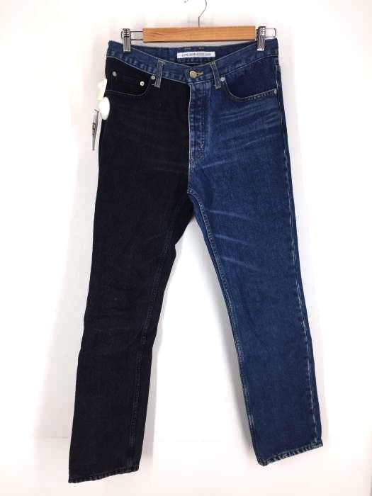 JOHN LAWRENCE SULLIVAN(ジョンローレンスサリバン) ウォッシュデニムバイカラーパンツ/WASHED DENIM BI-COLOR PANTS メンズ パンツ