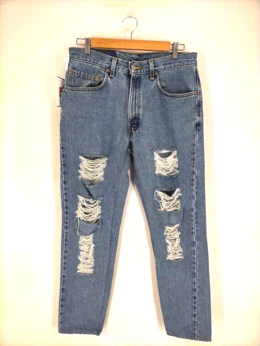 Levis（リーバイス） 90S USA製 ボタン裏513 ダメージ加工デニムパンツ メンズ パンツ