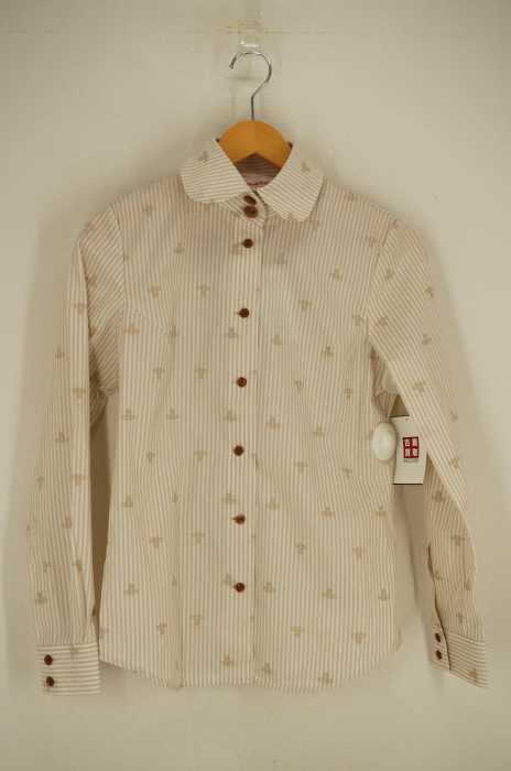 Vivienne Westwood RED LABEL (ヴィヴィアンウエストウッドレッドレーベル) ストライプオーブ総柄ボタンシャツ レディース トップス