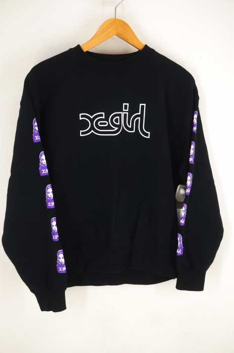 X-girl (エックスガール) FACE CREW SWEAT TOP レディース トップス