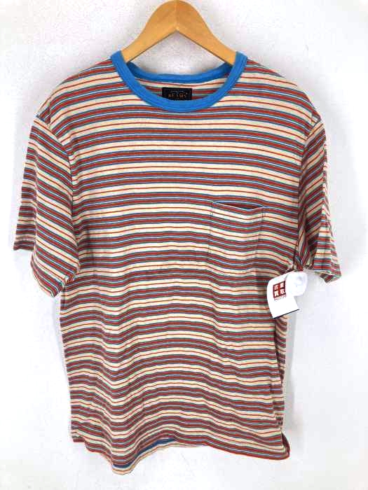 BEAMS＋（ビームスプラス） ネップボーダーポケットTシャツ メンズ トップス