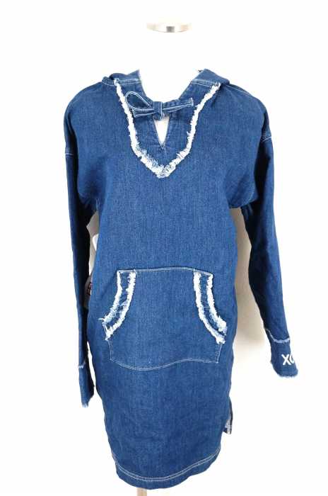 X-girl （エックスガール） SWEAT BAJA HOODIE DRESS  スウェットワンピース レディース ワンピース