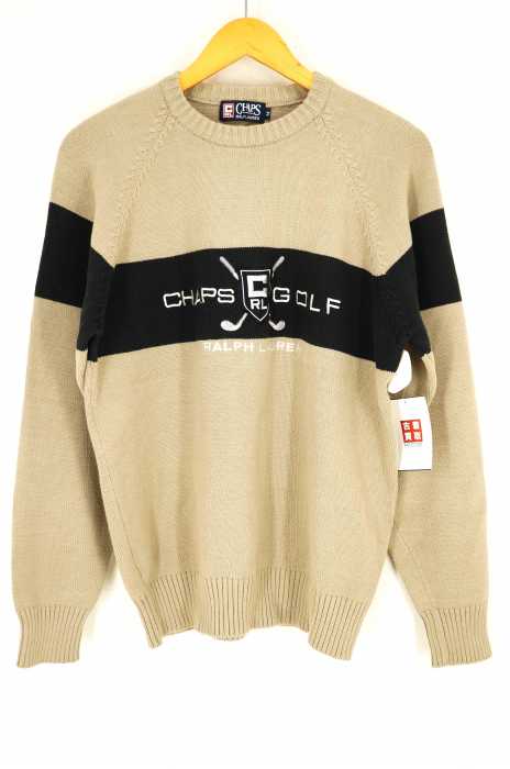 CHAPS RALPH LAUREN （チャップスラルフローレン） フロント刺繍コットンニット メンズ トップス