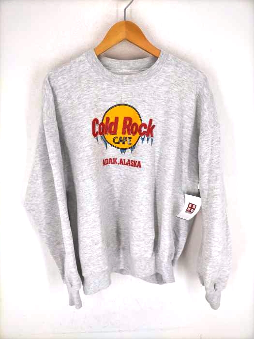 USED古着（ユーズドフルギ） Cold Rock CAFE ADAK ALASKA 霜降りクルーネックスウェット メンズ トップス