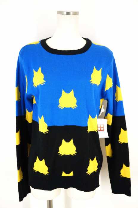 bortsprungt.（ボシュプルメット） 猫だらけセーター レディース トップス