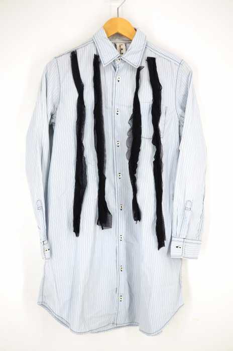 tao COMME des GARCONS（タオコムデギャルソン） レースストライプロングシャツ レディース トップス