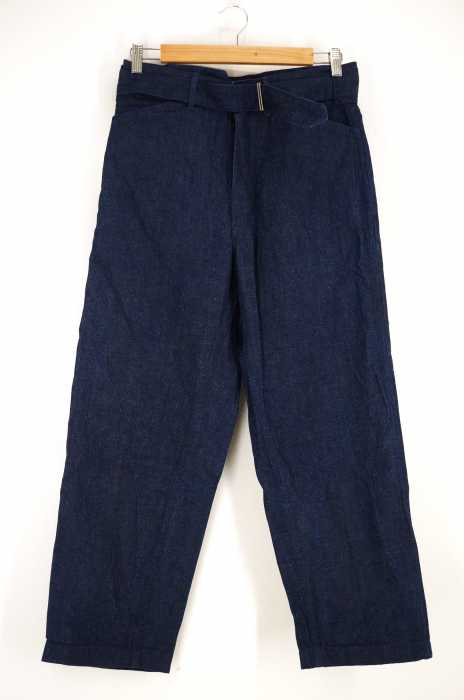 COMOLI （コモリ） BELTED DENIM PANTS デニムベルベッドパンツ メンズ