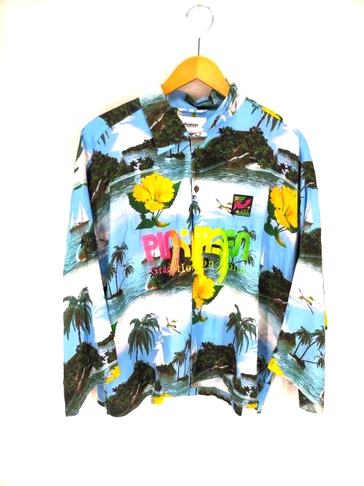 doublet（ダブレット） GRADATION NEON EMBROIDERY ALOHA SHIRT メンズ トップス