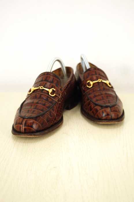 Tricker's（トリッカーズ） ビットモカシン　クロコ押し メンズ シューズ