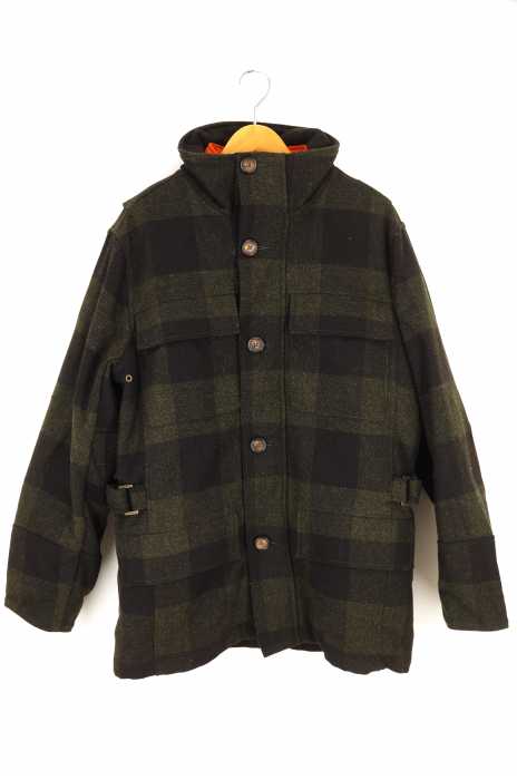 TOMMY HILFIGER （トミーヒルフィガー） エルボーパッチブロックチェック2WAYウールブルゾン メンズ アウター